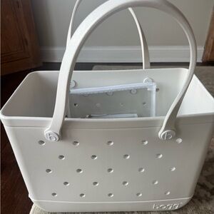 Bogg Bag Large White Storage Tote